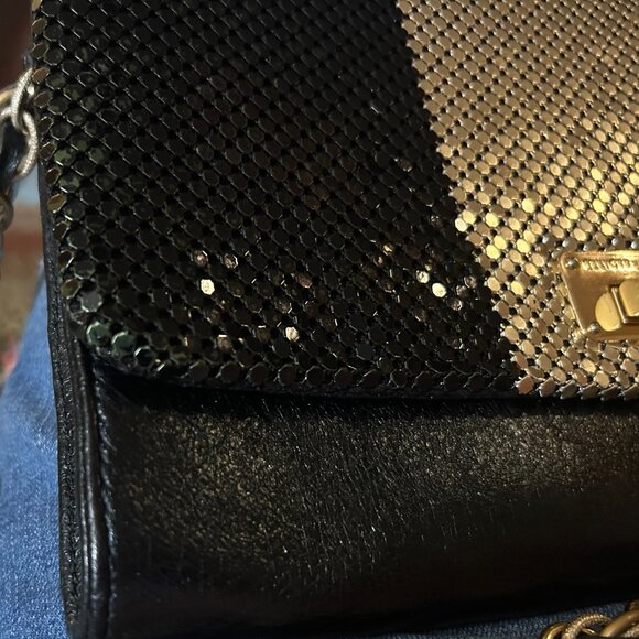Vintage Eliott Lucca Chain Mail & Leather Handbag with Chain & Leather Links - Picture 4 of 6